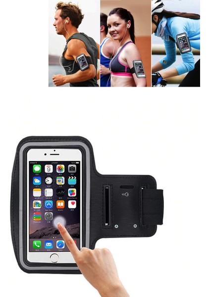 Sporcu Telefon Kol Bandı Unisex 4.7" Inç Siyah fiyatları