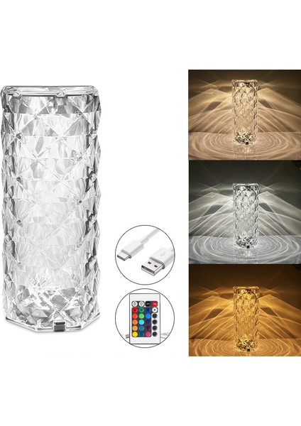 Sweet Ruı Gül Kristal Masa Lambası Romantik Atmosfer Gece Lambası(Yurt Dışından)