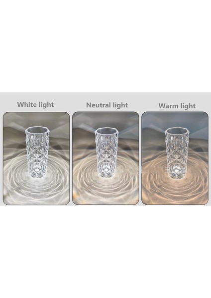 Sweet Ruı Gül Kristal Masa Lambası Romantik Atmosfer Gece Lambası(Yurt Dışından)