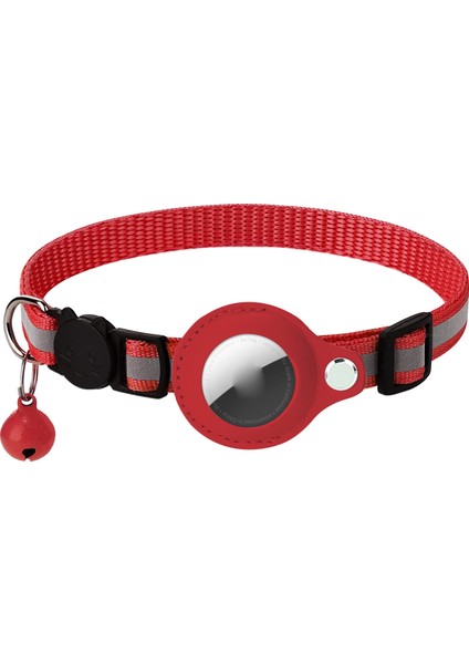 Caichi Gps Tracker - Red - M Için Karanlık Koruyucu Tutucuda Airtag Glow Için Pet Yaka (Yurt Dışından)
