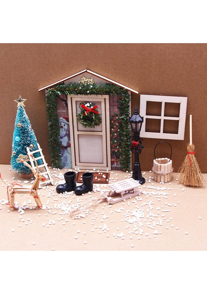 Mini Ahşap Kapı Aksesuarları Bebek Evi Dekorasyon Modeli (Yurt Dışından)