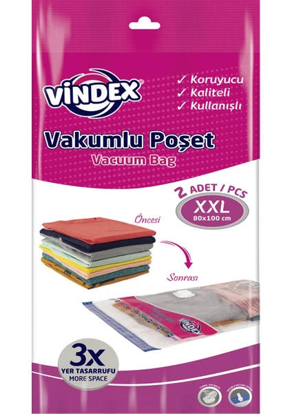 Vakumlu Poşet Vakumlu Hurç  Xxl  4lü (4 Adet) 80X100