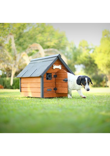 Isı Yalıtımlı Ahşap Köpek Kulübesi S