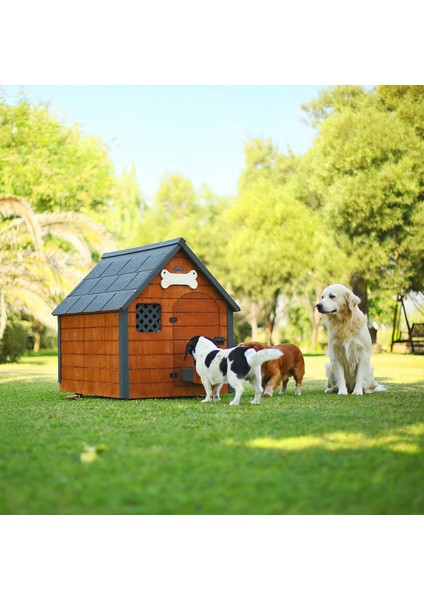 Isı Yalıtımlı Ahşap Köpek Kulübesi (Large)
