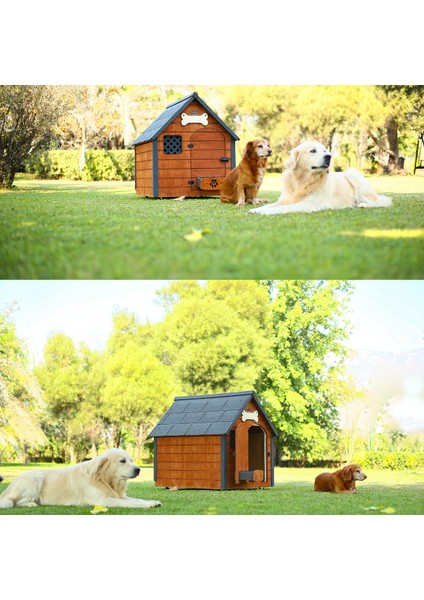 Isı Yalıtımlı Ahşap Köpek Kulübesi (Large)