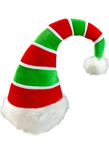 Çizgili Noel Baba Şapkası Fotoğraf Taşıyıcılar Süslü Beyaz Yeşil Için Noel Şapkası (Yurt Dışından)