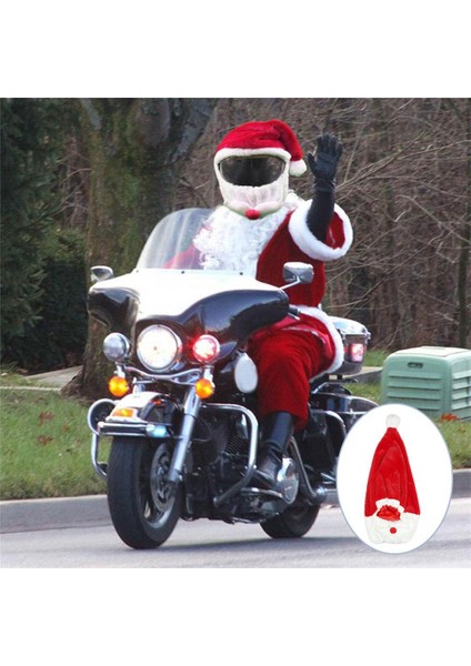 Noel Tam Motosiklet Noel Baba Peluş Peluş Şapka (Yurt Dışından) fiyatları