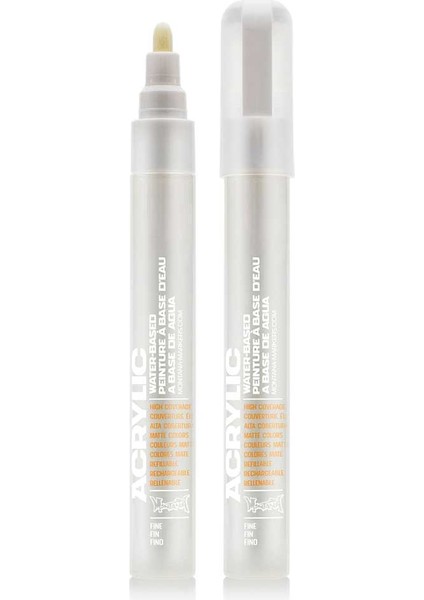Akrilik Markör Ince Uç 2 mm Shock White Pure S9100