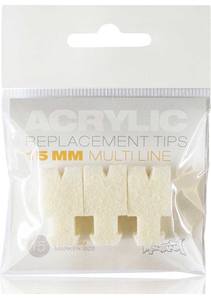 Acrylic Markör Için Yedek Uç 15 mm Multiline (3'lü Set)