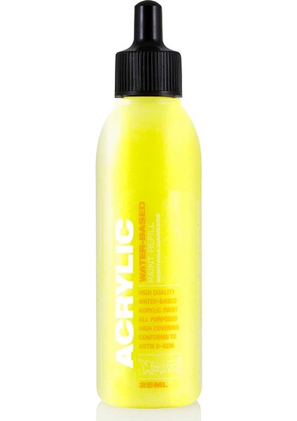 Akrilik Markör Için Yedek Mürekkep 25 ml Flash Yellow (Fluo) F1000