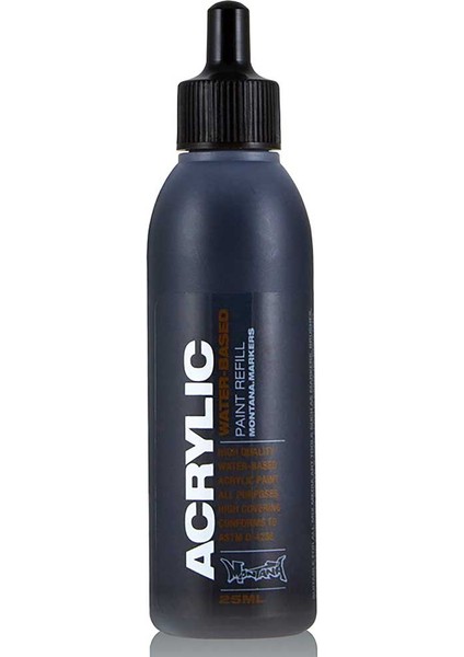 Akrilik Markör Için Yedek Mürekkep 25 ml Shock Black S9000