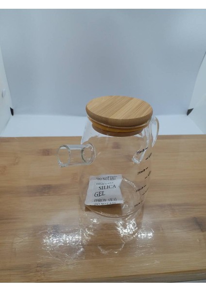 Bambu Kapak Cam Yağdanlık 350 ml