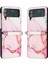 Samsung Galaxy Z Flip4 Mermer Desen Deri Telefon Kılıfı Rose Gold LS005 (Yurt Dışından) 1
