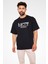 Mott The Hoople Baskılı Unisex Siyah Oversize T-Shirt 2