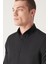 Avva Erkek Siyah Kolay Ütülenebilir Oxford Regular Fit Gömlek E002000