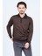 Erkek Polo Yaka Yün Kazak 6091903 Kahverengi 4