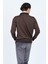 Erkek Polo Yaka Yün Kazak 6091903 Kahverengi 5
