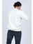 Erkek Bisiklet Yaka Sweatshirt 62422106 Beyaz 5