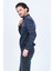Erkek Desenli Polo Yaka Triko Sweat 6782257 Indigo 3