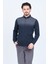 Erkek Desenli Polo Yaka Triko Sweat 6782258 Lacivert 1