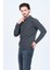 Erkek Desenli Polo Yaka Triko Sweat 6782258 Siyah 2