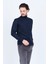 Erkek Desenli Tam Balıkçı Triko Yün Kazak 5596984 Lacivert 1