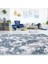 Çam Halı Crea Plus Galaxy Blossom 13620 Gri Lacivert Eskitme Desenli Makine Halısı 2