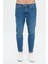 Finn Orta Mavi Regular Tapered Fermuarlı Jean Pantolon E 4407-007 2