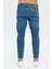 Finn Orta Mavi Regular Tapered Fermuarlı Jean Pantolon E 4407-007 4