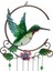 Hummingbird Rüzgar Çanları Rüzgar Çan Charm Kolye Güzel 7 Renkler ile Cam Kolye Yaratıcı Metal Zanaat Dekorasyon Yard | Rüzgar Çanları ve asılı Süslemeler (Yurt Dışından) 2