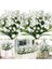Yapay Çiçekler, 8 Demet Açık Uv Dayanıklı Faux Bitkileri (Beyaz) (Yurt Dışından) 2