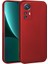 Xiaomi Mi 12 Lite Kılıf Renkli Lüx Korumalı Premier Mat Silikon+Nano Kırmızı 1