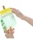 Sevimli Tatlı Dondurma Su Şişesi ile Saman Yaratıcı Plastik Su Şişeleri Taşınabilir Popsicle Kupası Çocuklar Su Şişesi Kayış | Su Şişeleri (Sarı) (Yurt Dışından) 1
