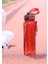 Su Şişesi 500 ml Taşınabilir Sızdırmaz Çalkalayıcı Açık Spor Turu Doğrudan Içme Şişesi Çevre Dostu Plastik Şişe Su Şişeleri (Kırmızı) (Yurt Dışından) 3
