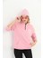 Kadın Fermuarlı Pembe Sweatshirt MW5717 1