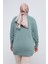 Kadın Büyük Beden Kolu Saç Örgülü Cepli Kışlık Triko Tunik 4372 5