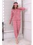 Fwn 3021 Peluş Welsoft Polar Kışlık Yumoş Kadın Pijama Takımı 3