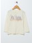 Baskılı Ekru Kız Çocuk T-Shirt 231 Lcg 242001 Mary Ekru 1