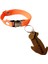 Köpek kolyesi tasma yumuşak turuncu kolon boyun ölçüsü:15-30cm genişlik:1,5cm dog collar T3-2 1