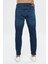 Finn Koyu Mavi Regular Tapered Fermuarlı Jean Pantolon E 4407-008 4