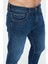 Finn Koyu Mavi Regular Tapered Fermuarlı Jean Pantolon E 4407-008 5