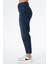 Elıza Cropped Koyu Mavi Straight Fit Fermuarlı Jean Pantolon C 4518-075 3