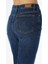 Elıza Cropped Koyu Mavi Straight Fit Fermuarlı Jean Pantolon C 4518-075 5
