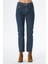 Koyu Mavi Orta Bel Fermuarlı Slim Fit Jean Pantolon C 4806-005 2