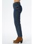 Koyu Mavi Orta Bel Fermuarlı Slim Fit Jean Pantolon C 4806-005 3