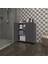 Kenzlife 2 kapılı dolap çilem 088*070*032 gri kilitli tekerlekli banyo mutfak ofis kitaplık ayakkabılık kiler 5