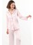 Kadın Puantiyeli Pijama Takımı Pembe 2