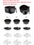 11 Adet Yui / Xiaomi / Philips / Kumtel Uyumlu 8 Inç Air Fryer Aksesuarları - Siyah (Yurt Dışından) 2