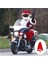 Noel Tam Motosiklet Noel Baba Peluş Peluş Şapka (Yurt Dışından) 2