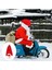 Noel Tam Motosiklet Noel Baba Peluş Peluş Şapka (Yurt Dışından) 4